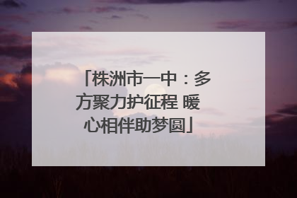 株洲市一中：多方聚力护征程 暖心相伴助梦圆
